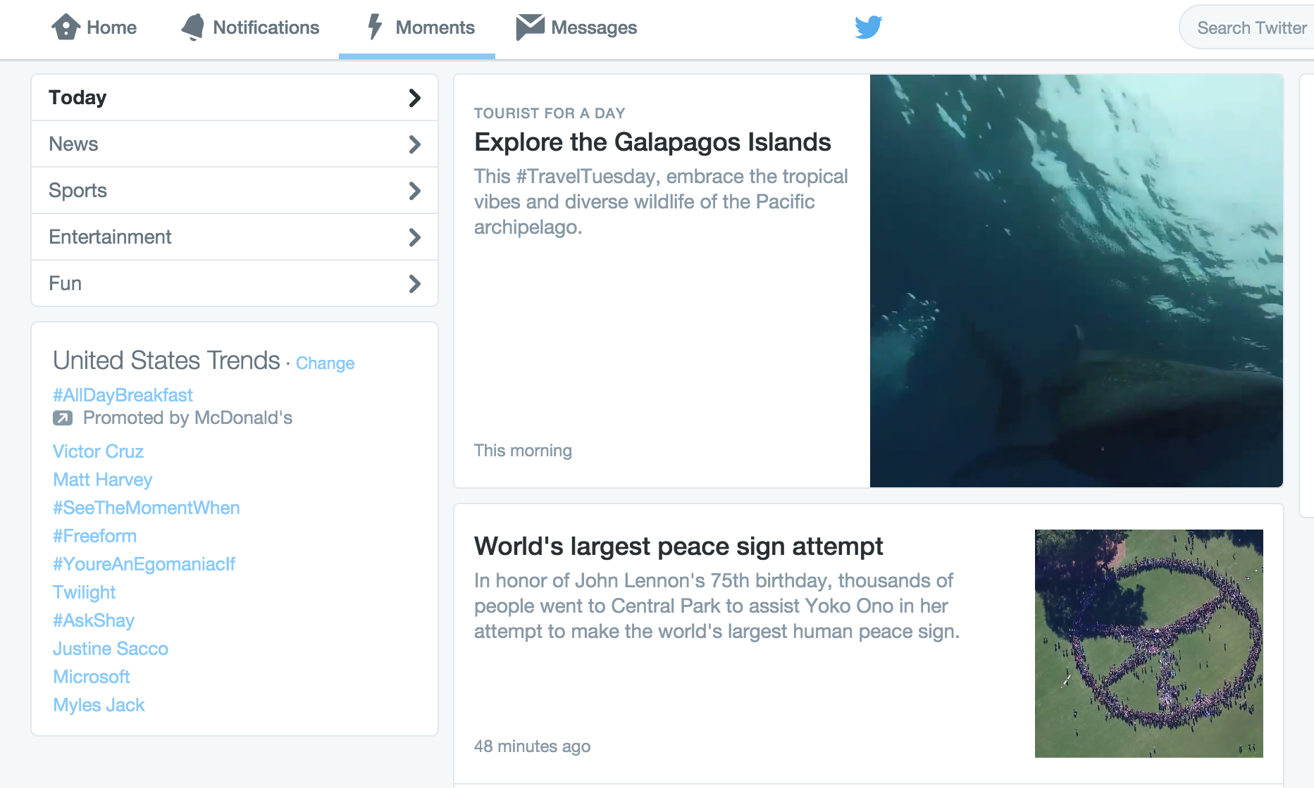 twitter moments