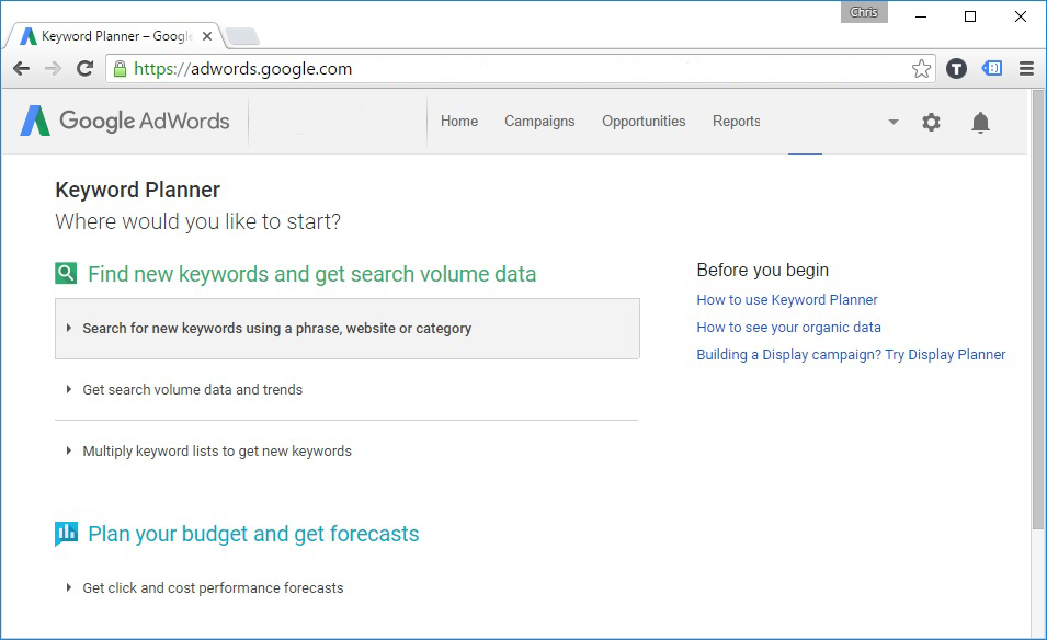 Keyword Planner for SEO