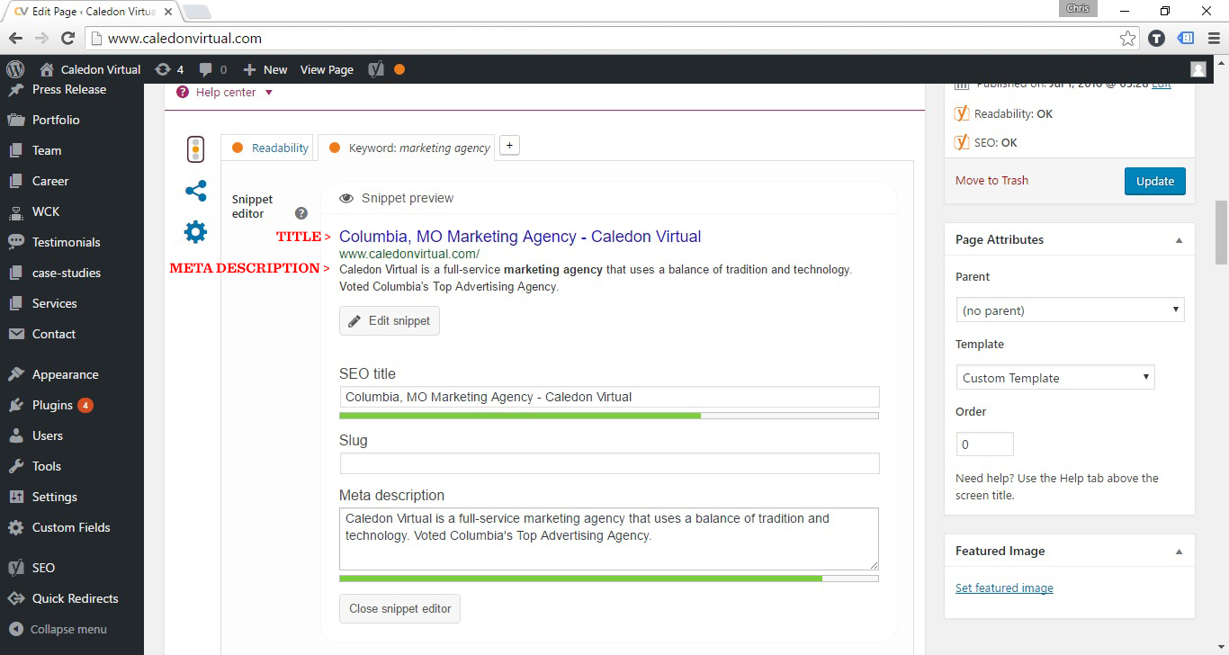 SEO Title, Meta tags