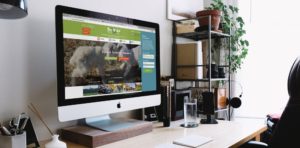 desktop display, web design, marketing
